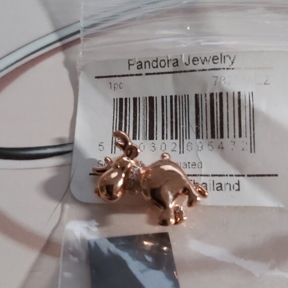 Authentic Pandora Rose  *Retired* Happy Reindeer with Clear Zirconia 787514CZ - Picture 4 of 13